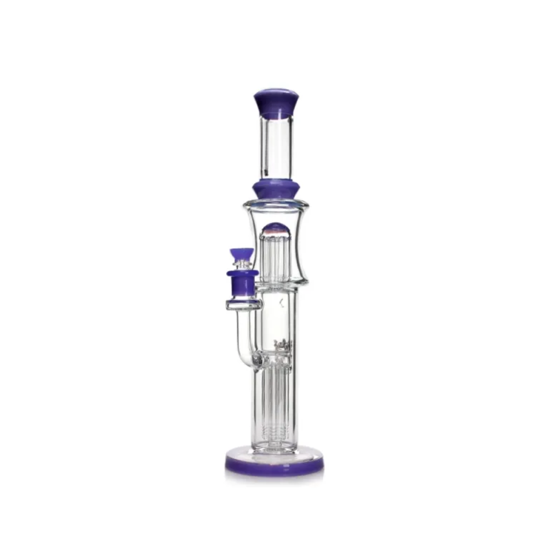 Incycler Bong With Reinforced 10 Arm Perc & 8 Arm Perc 16.5 Inches