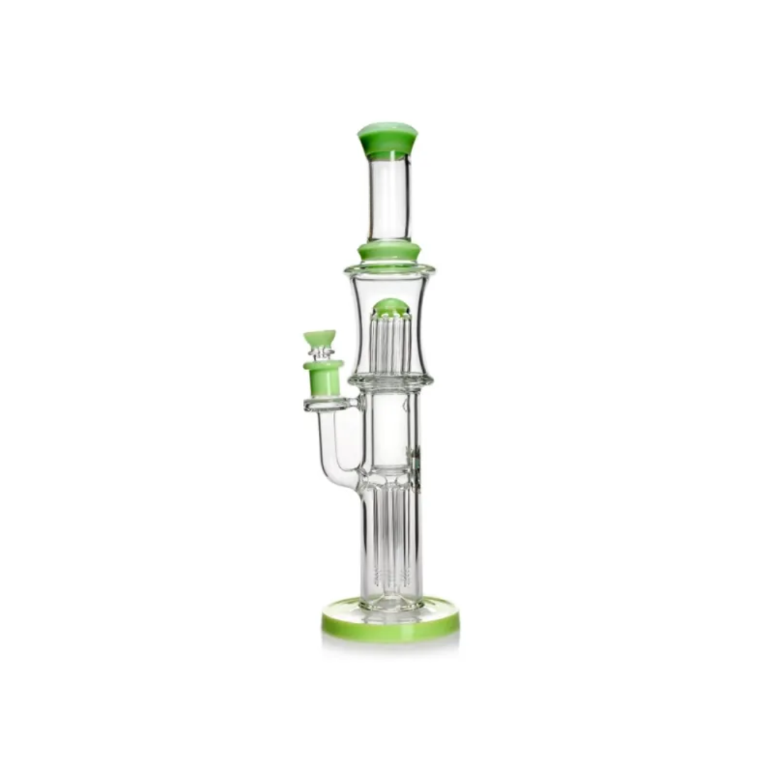 Incycler Bong With Reinforced 10 Arm Perc & 8 Arm Perc 16.5 Inches